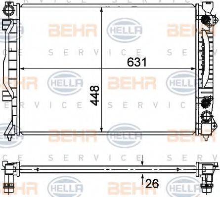 BEHR HELLA SERVICE 8MK376781031 Радіатор, охолодження двигуна