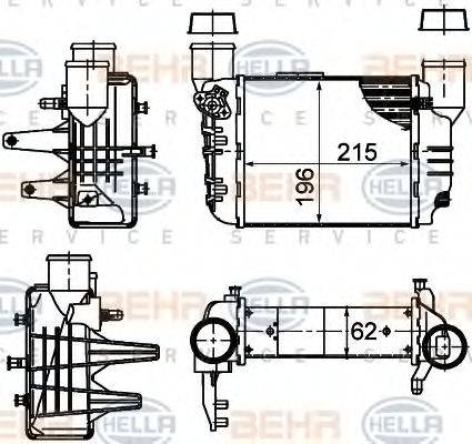 BEHR HELLA SERVICE 8ML376783581 Інтеркулер