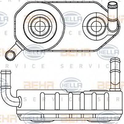 BEHR HELLA SERVICE 8MO376787671 Олійний радіатор, автоматична коробка передач