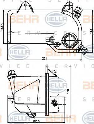 BEHR HELLA SERVICE 8MA376789721 Компенсаційний бак, охолоджуюча рідина