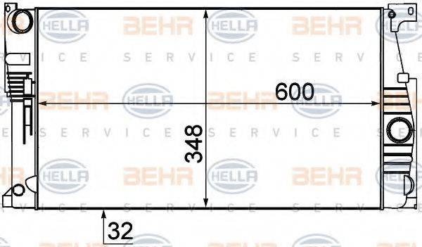 BEHR HELLA SERVICE 8MK376791771 Радіатор, охолодження двигуна