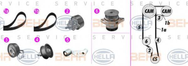 BEHR HELLA SERVICE 8MP376803811 Водяний насос + комплект зубчастого ременя