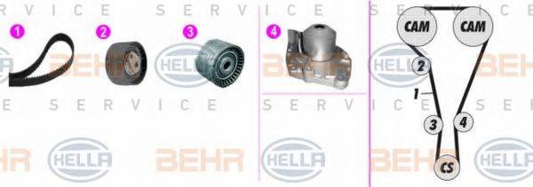 BEHR HELLA SERVICE 8MP376816861 Водяний насос + комплект зубчастого ременя