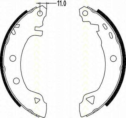TRISCAN 810015580 Комплект гальмівних колодок