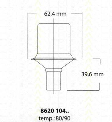 TRISCAN 862010490 Термостат, охолоджуюча рідина