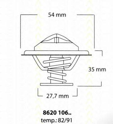 TRISCAN 862010682 Термостат, охолоджуюча рідина