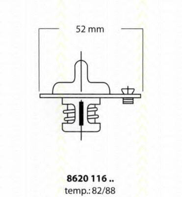 TRISCAN 862011682 Термостат, охолоджуюча рідина