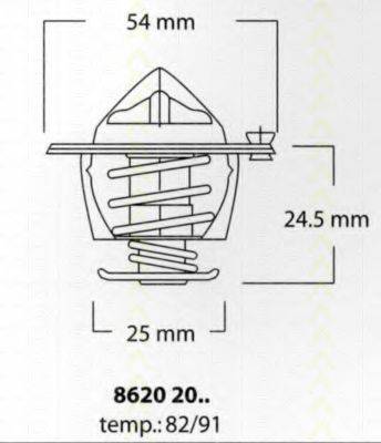 TRISCAN 86202091 Термостат, охолоджуюча рідина