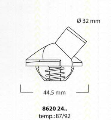 TRISCAN 86202487 Термостат, охолоджуюча рідина