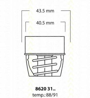 TRISCAN 86203191 Термостат, охолоджуюча рідина