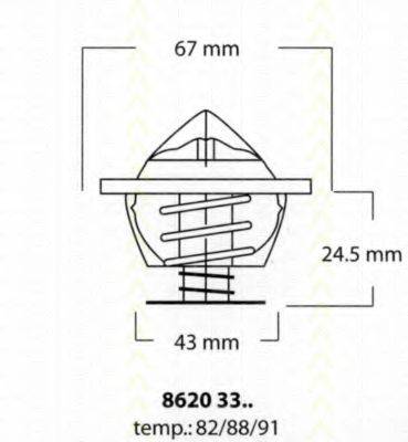 TRISCAN 86203391 Термостат, охолоджуюча рідина