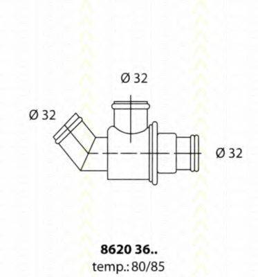 TRISCAN 86203685 Термостат, охолоджуюча рідина