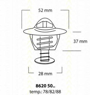 TRISCAN 86205088 Термостат, охолоджуюча рідина