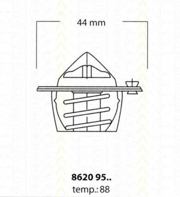 TRISCAN 86209588 Термостат, охолоджуюча рідина