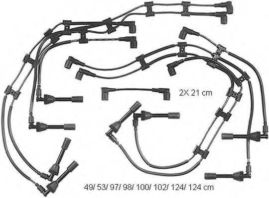 BERU ZE907 Комплект дротів запалювання