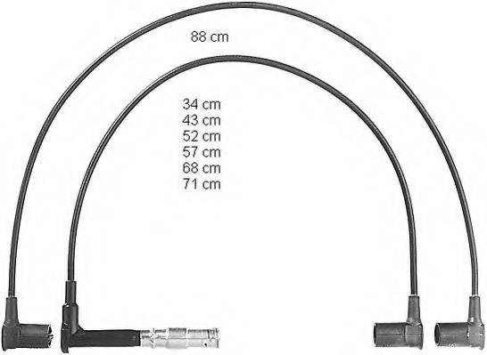 BERU ZEF597 Комплект дротів запалювання