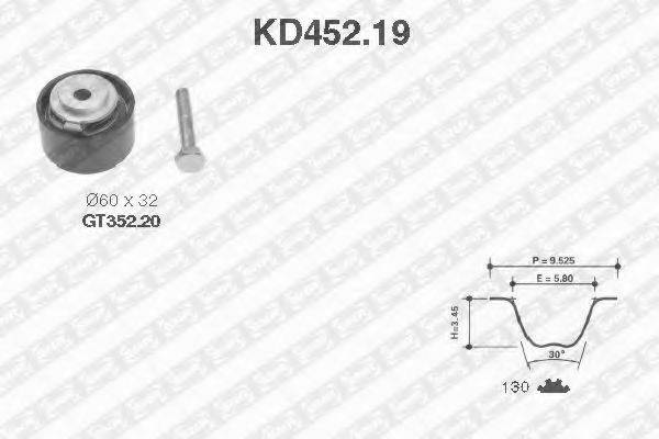 SNR KD45219 Комплект ременя ГРМ