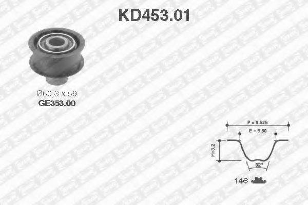 SNR KD45301 Комплект ременя ГРМ