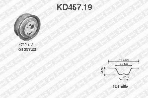 SNR KD45719 Комплект ременя ГРМ