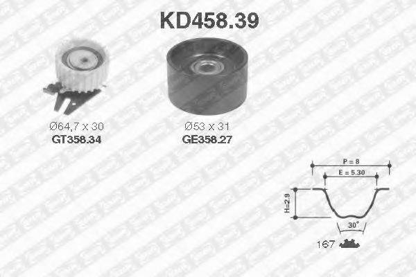 SNR KD45839 Комплект ременя ГРМ