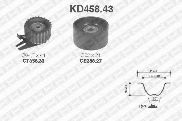 SNR KD45843 Комплект ременя ГРМ