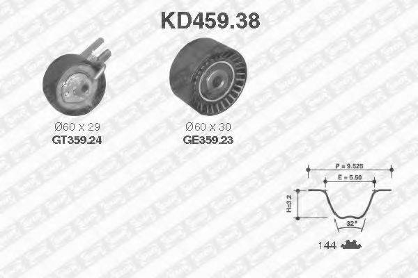 SNR KD45938 Комплект ременя ГРМ