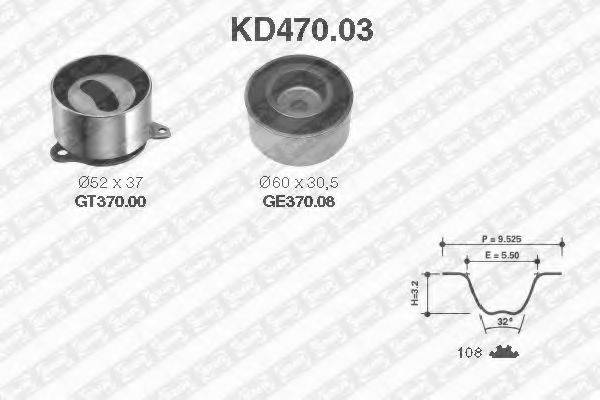 SNR KD47003 Комплект ременя ГРМ