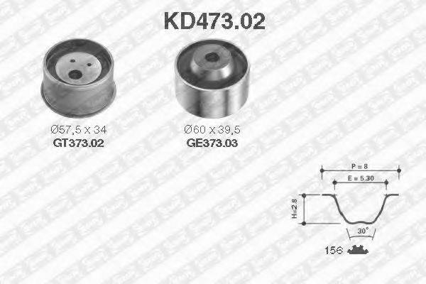 SNR KD47302 Комплект ременя ГРМ