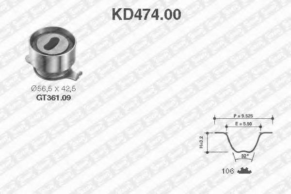 SNR KD47400 Комплект ременя ГРМ