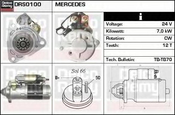 DELCO REMY DRS0100 Стартер