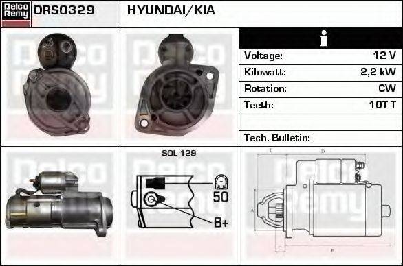 DELCO REMY DRS0329 Стартер