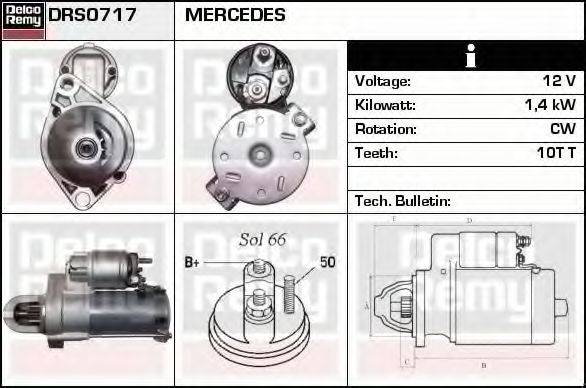 DELCO REMY DRS0717 Стартер