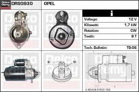 DELCO REMY DRS0930 Стартер