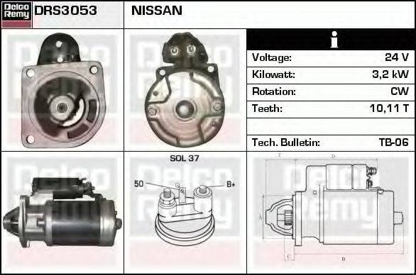 DELCO REMY DRS3053 Стартер