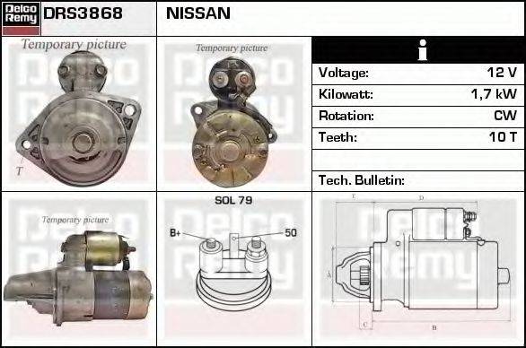 DELCO REMY DRS3868 Стартер