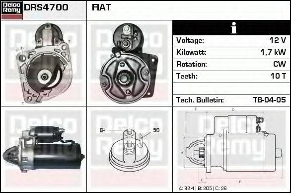 DELCO REMY DRS4700 Стартер