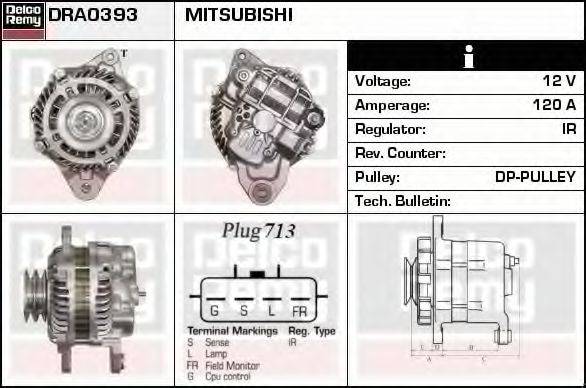 DELCO REMY DRA0393 Генератор