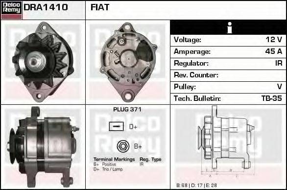 DELCO REMY DRA1410 Генератор