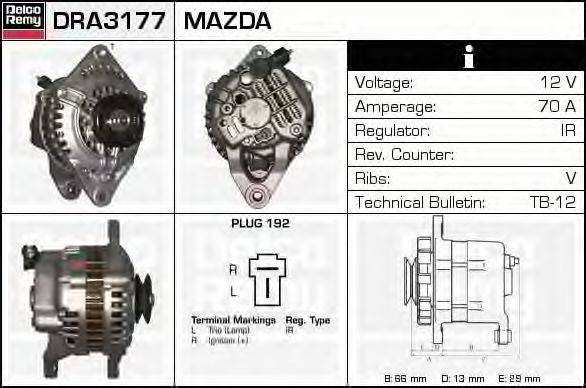 DELCO REMY DRA3177 Генератор