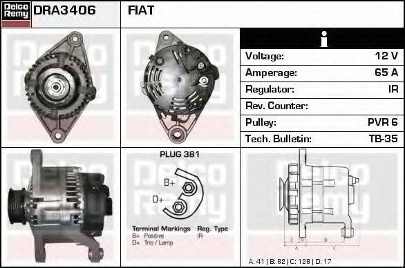 DELCO REMY DRA3406 Генератор