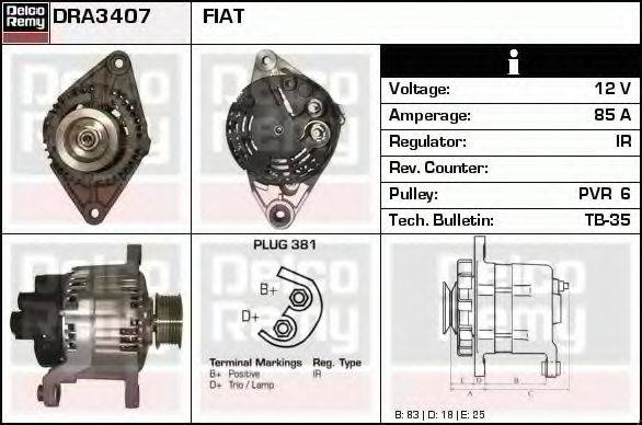 DELCO REMY DRA3407 Генератор