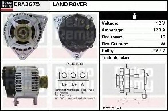 DELCO REMY DRA3675 Генератор