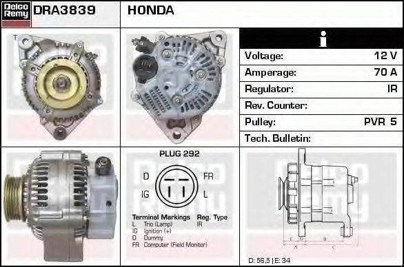 DELCO REMY DRA3839 Генератор