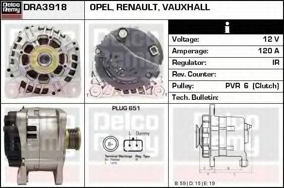 DELCO REMY DRA3918 Генератор