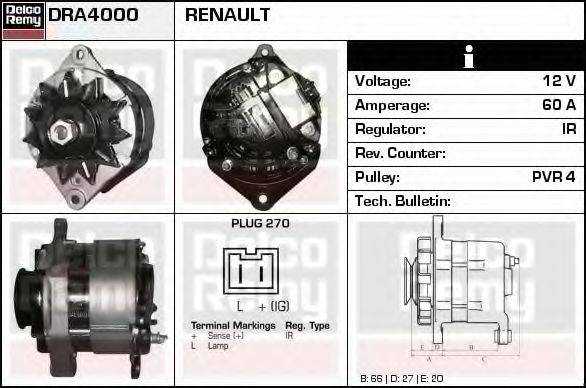 DELCO REMY DRA4000 Генератор