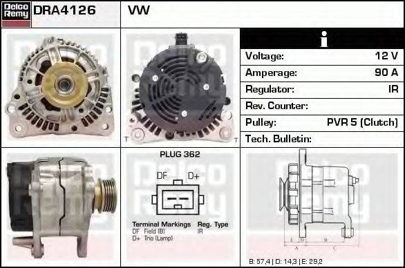 DELCO REMY DRA4126 Генератор