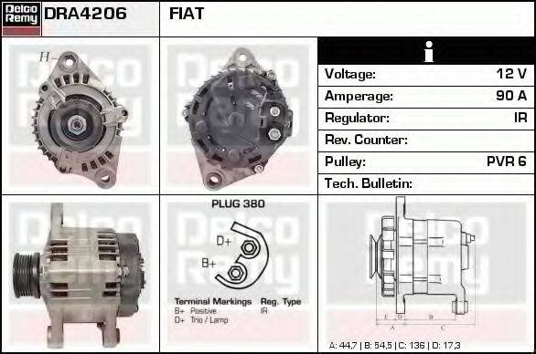 DELCO REMY DRA4206 Генератор