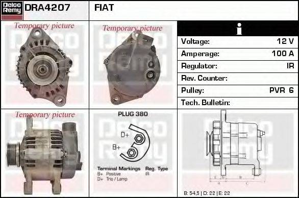 DELCO REMY DRA4207 Генератор