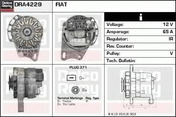 DELCO REMY DRA4229 Генератор