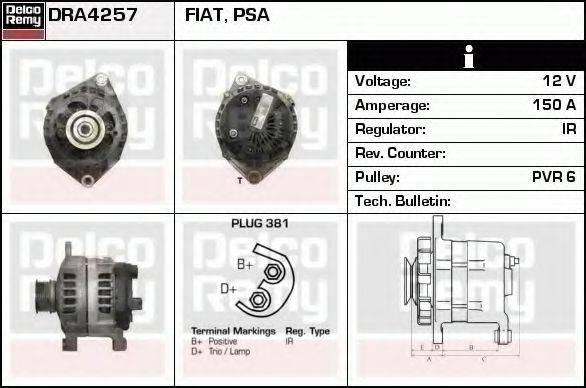 DELCO REMY DRA4257 Генератор